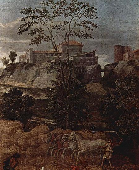 Nicolas Poussin Der Sommer, Detail oil painting image